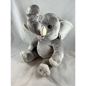 Build A Bear Gray Elephant Stuffed Plush Animal 13" Giggles Sound Retired